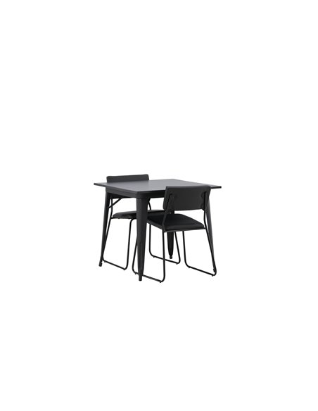 Matgrupp Tempe med Kenth matstolar, 80 × 80 cm