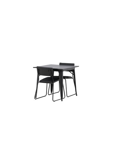 Matgrupp Tempe med Kenth matstolar, 80 × 80 cm