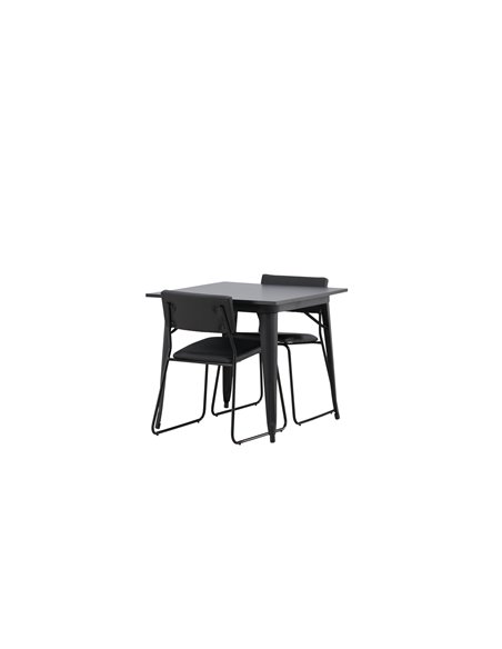 Matgrupp Tempe med Kenth matstolar, 80 × 80 cm