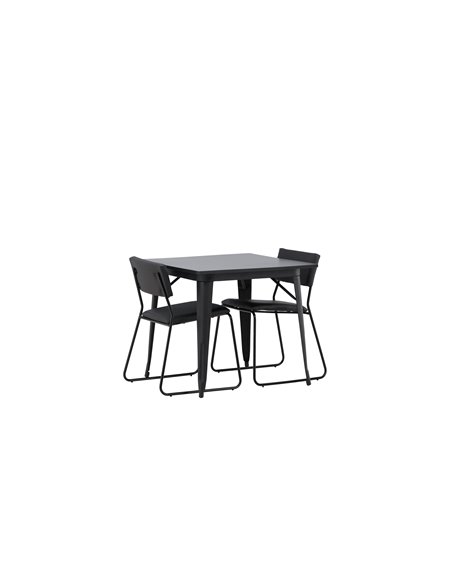 Matgrupp Tempe med Kenth matstolar, 80 × 80 cm