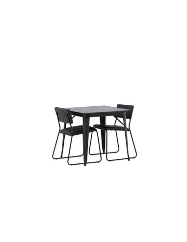 Matgrupp Tempe med Kenth matstolar, 80 × 80 cm