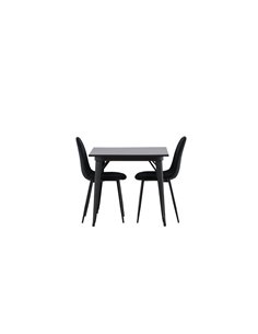 Matgrupp Tempe med Polar matstolar, 80 × 80 cm