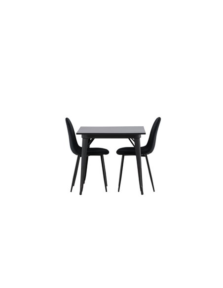 Matgrupp Tempe med Polar matstolar, 80 × 80 cm