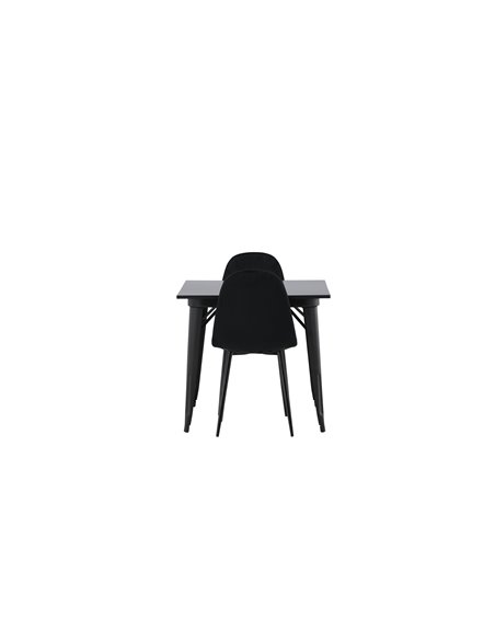 Matgrupp Tempe med Polar matstolar, 80 × 80 cm