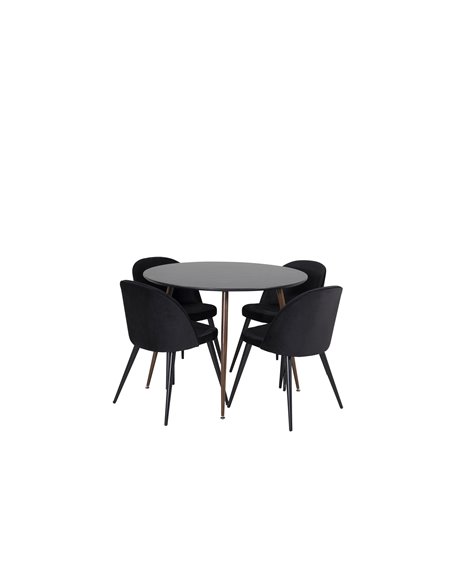 Matgrupp Plaza med Velvet matstolar