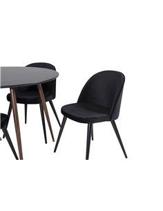 Matgrupp Plaza med Velvet matstolar 2