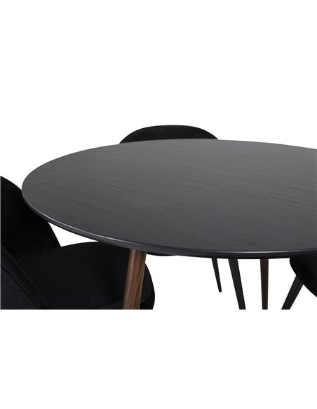 Matgrupp Plaza med Velvet matstolar