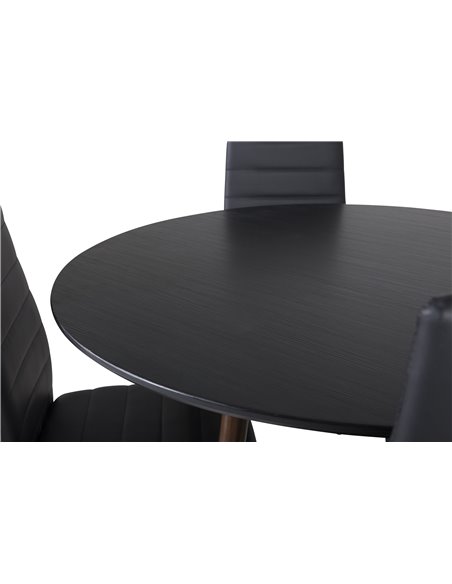 Matgrupp Plaza med Slim matstolar