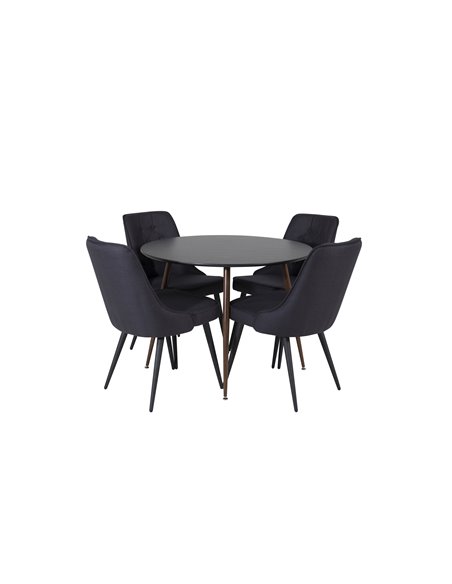 Matgrupp Plaza med Velvet Deluxe matstolar