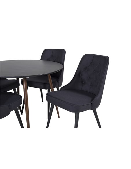 Matgrupp Plaza med Velvet Deluxe matstolar