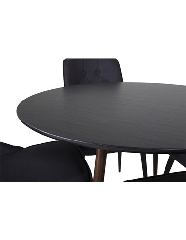 Matgrupp Plaza med Velvet Deluxe matstolar
