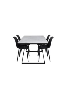 Matgrupp Estelle med Polar matstolar, 140 × 90 cm