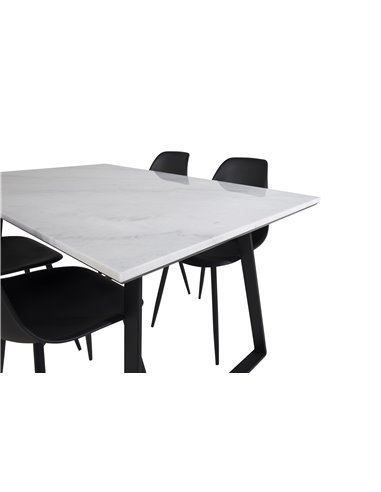 Matgrupp Estelle med Polar matstolar, 140 × 90 cm