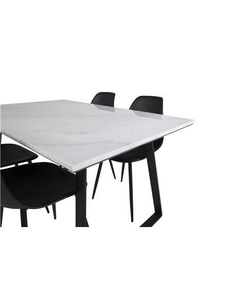Matgrupp Estelle med Polar matstolar, 140 × 90 cm