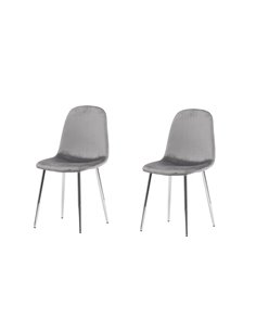 Matstol Eva, Ljusgrå/Silver 2