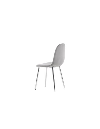 Matstol Eva, Ljusgrå/Silver