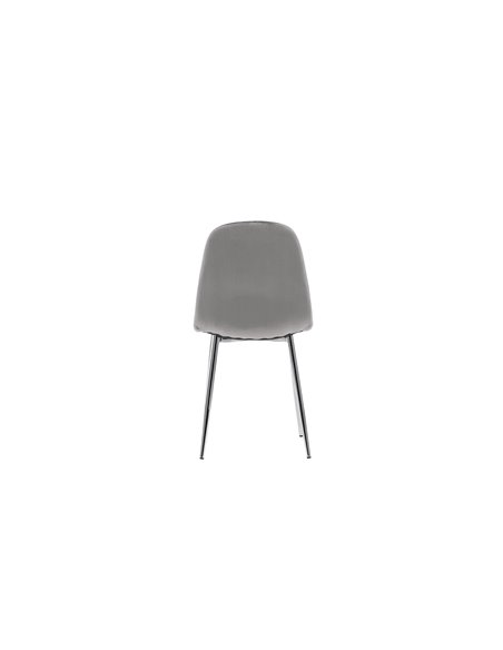 Matstol Eva, Ljusgrå/Silver