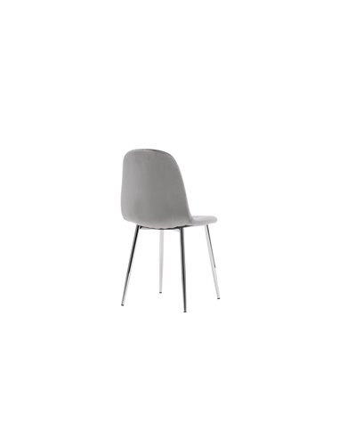 Matstol Eva, Ljusgrå/Silver