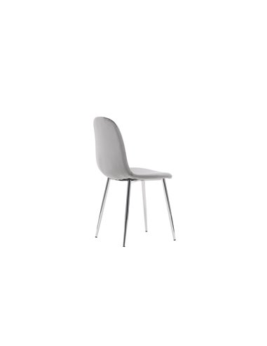 Matstol Eva, Ljusgrå/Silver