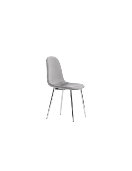 Matstol Eva, Ljusgrå/Silver