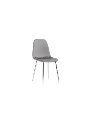 Matstol Eva, Ljusgrå/Silver