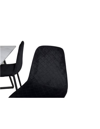 Matgrupp Estelle med Polar matstolar, 140 × 90 cm