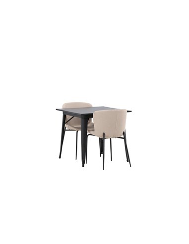 Matgrupp Tempe med Modesto matstolar, 80 × 80 cm