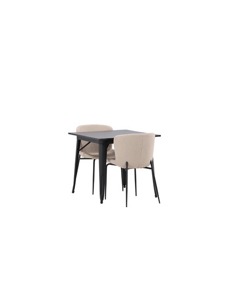 Matgrupp Tempe med Modesto matstolar, 80 × 80 cm