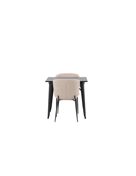 Matgrupp Tempe med Modesto matstolar, 80 × 80 cm
