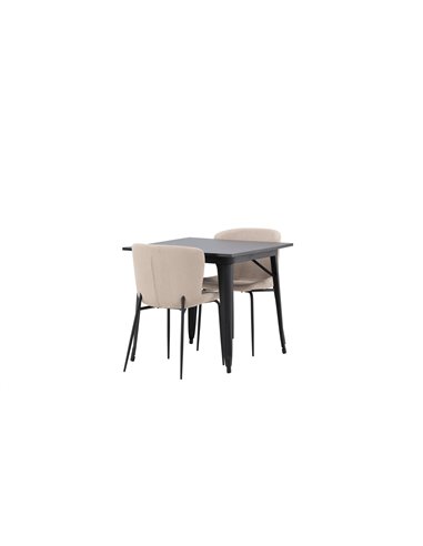 Matgrupp Tempe med Modesto matstolar, 80 × 80 cm