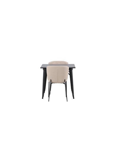 Matgrupp Tempe med Modesto matstolar, 80 × 80 cm