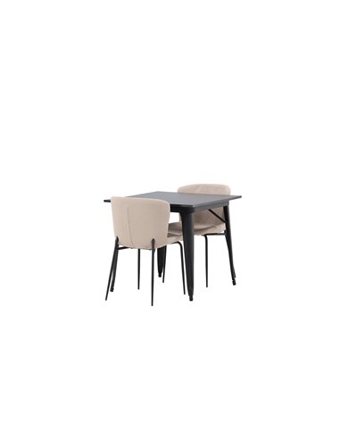 Matgrupp Tempe med Modesto matstolar, 80 × 80 cm
