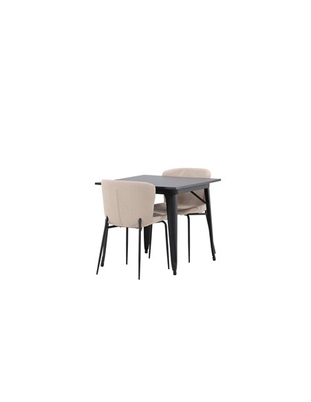 Matgrupp Tempe med Modesto matstolar, 80 × 80 cm