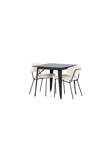 Matgrupp Tempe med Chico matstolar, 80 × 80 cm