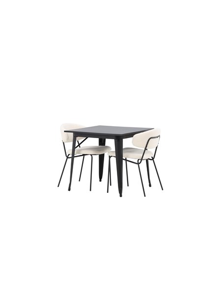 Matgrupp Tempe med Chico matstolar, 80 × 80 cm