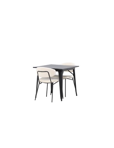 Matgrupp Tempe med Chico matstolar, 80 × 80 cm