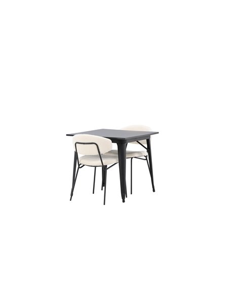 Matgrupp Tempe med Chico matstolar, 80 × 80 cm