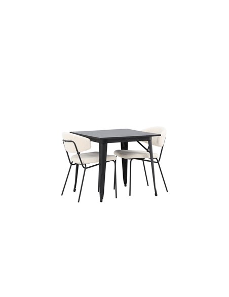 Matgrupp Tempe med Chico matstolar, 80 × 80 cm