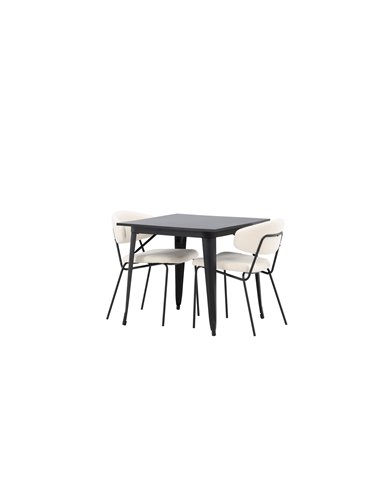 Matgrupp Tempe med Chico matstolar, 80 × 80 cm