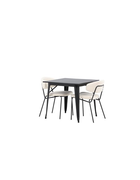 Matgrupp Tempe med Chico matstolar, 80 × 80 cm