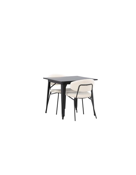 Matgrupp Tempe med Chico matstolar, 80 × 80 cm