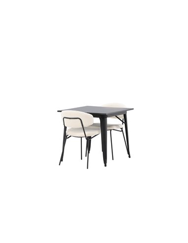Matgrupp Tempe med Chico matstolar, 80 × 80 cm