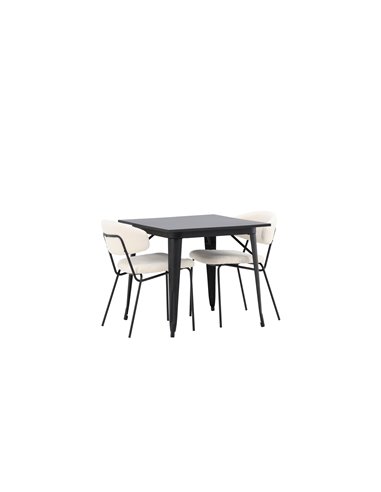 Matgrupp Tempe med Chico matstolar, 80 × 80 cm
