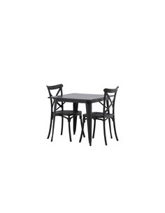 Matgrupp Tempe med Crosett matstolar, 80 × 80 cm 2