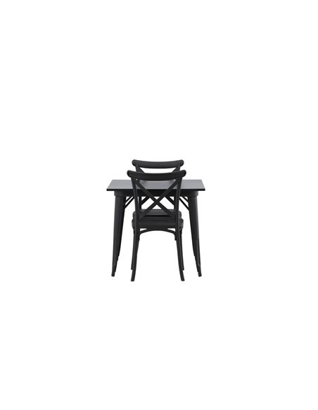 Matgrupp Tempe med Crosett matstolar, 80 × 80 cm
