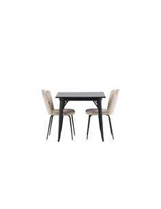 Matgrupp Tempe med Limhamn matstolar, 80 × 80 cm