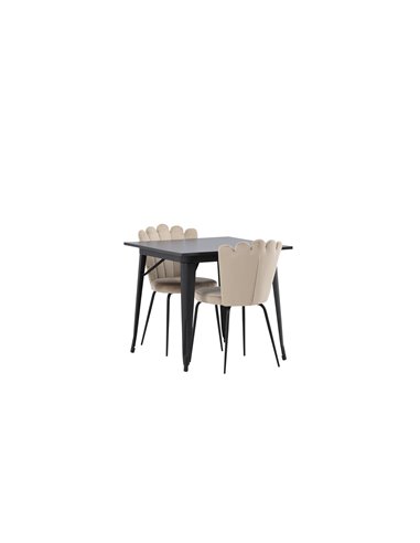 Matgrupp Tempe med Limhamn matstolar, 80 × 80 cm