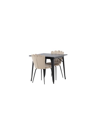 Matgrupp Tempe med Limhamn matstolar, 80 × 80 cm