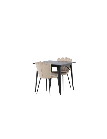 Matgrupp Tempe med Limhamn matstolar, 80 × 80 cm