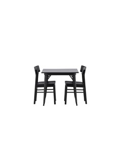 Matgrupp Tempe med Montros matstolar, 80 × 80 cm